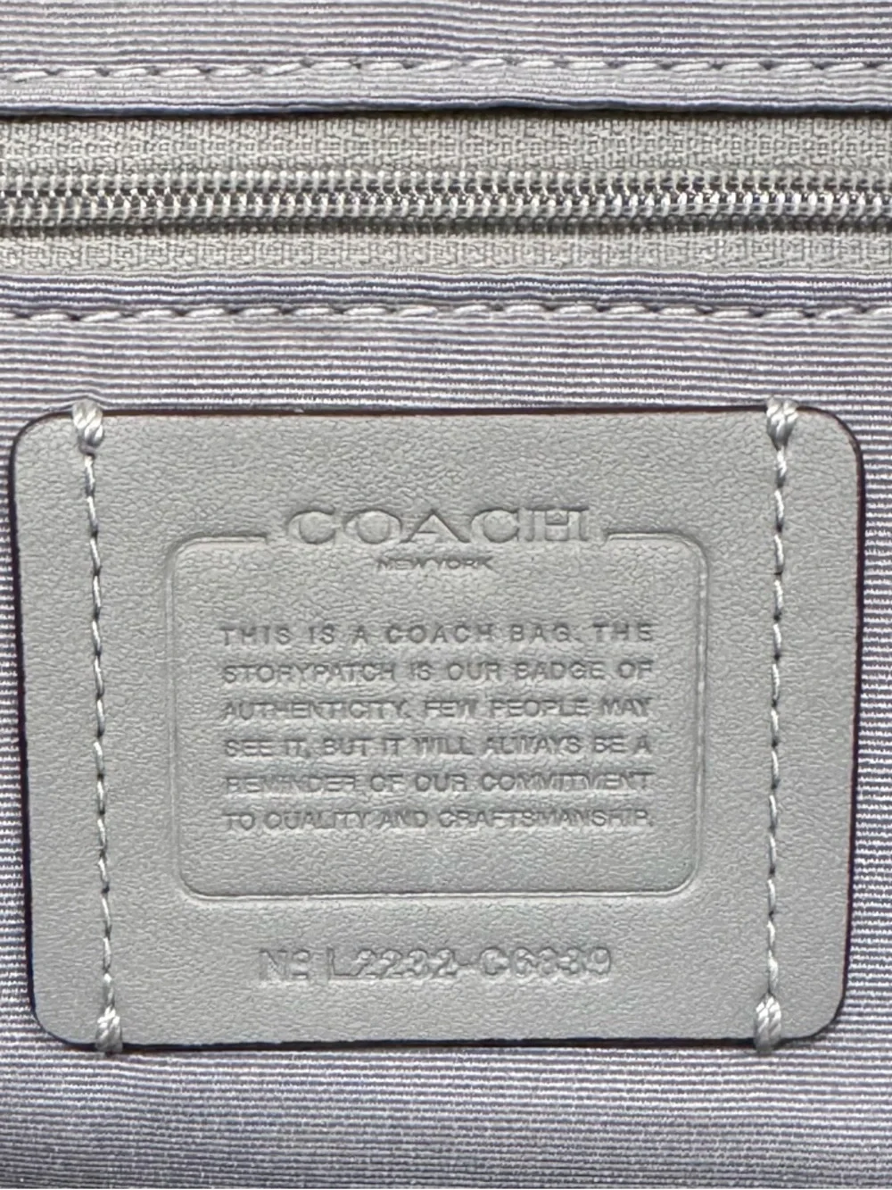Coach Kacey Satchel grey pebble leather snake-embossed handle and strap EUC - Picture 3 of 17